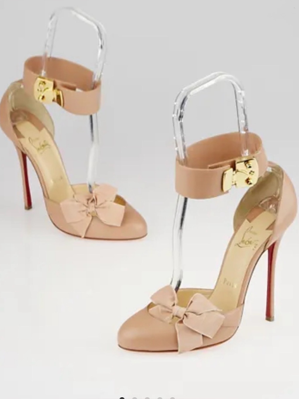 Authentic Christian Louboutin Limited Edition Fetish 120 Nude pumps Red Bottoms